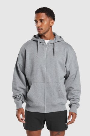 Essential Oversized Zip Up Hoodie