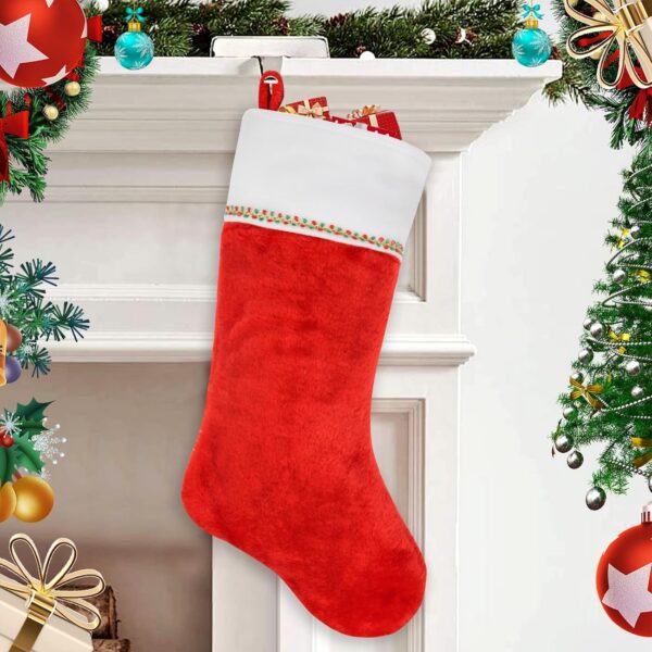 19 Inches Christmas Stockings Personalized Christmas for Family Holiday Xmas Party Decor Fireplace Hanging for Family Kids