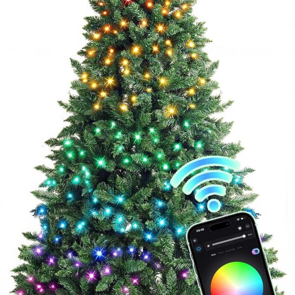 6ft Prelit Christmas Tree, Multi-Color RGBW Lights,App Control