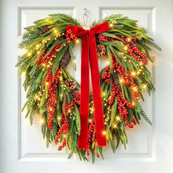 24 Inch Christmas Wreaths for Front Door,  wreaths